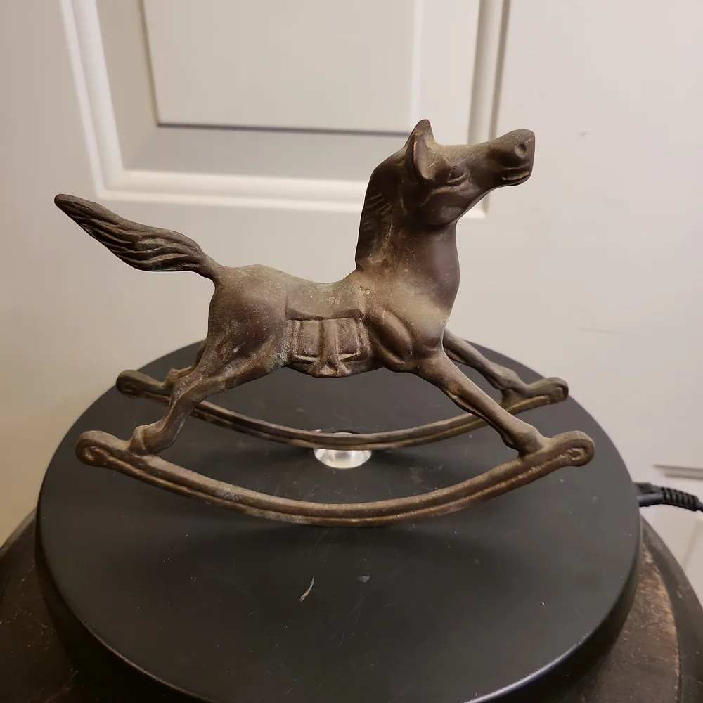 Vintage Brass / Bronze MCM Rocking Horse 7.25" - Picture 3 of 7